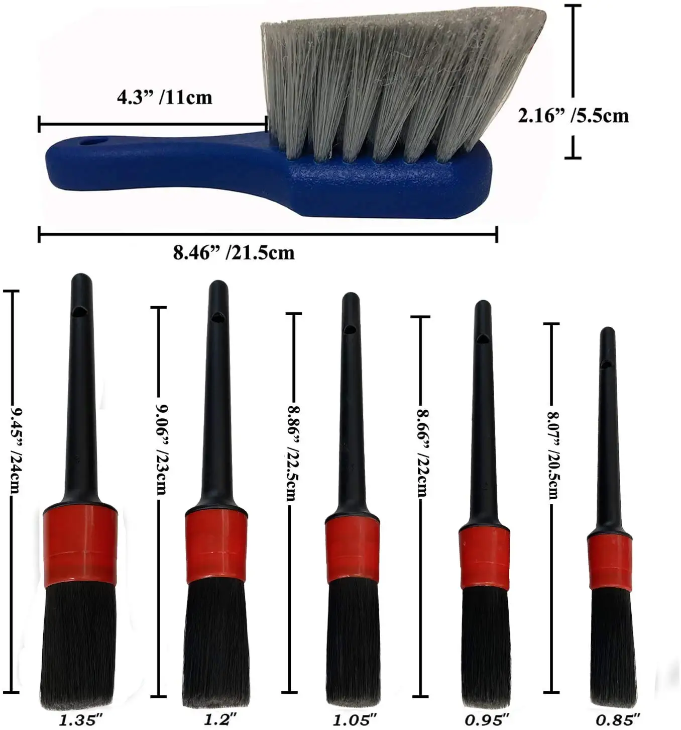 Car Wash Brush Kit Soft Fiber Cleaning Detailing Washing Products for Cars Washer Care Rim Tire Wheel Tyre Cleaner