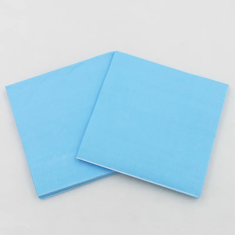 20pc/pack 25x25cm 2ply colorful beverage napkins 100% virgin pulp paper colored cocktail party paper napkins