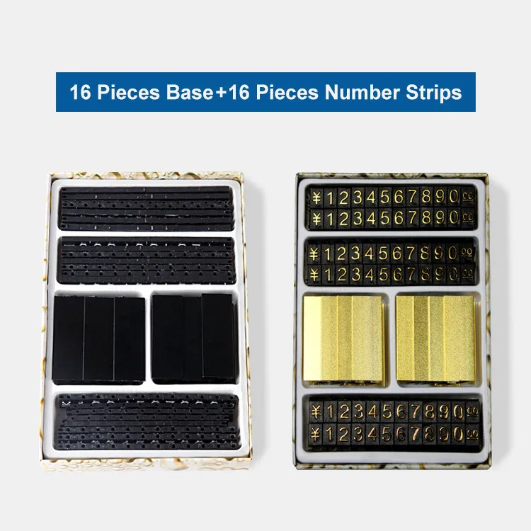 
Jewelry Display Tags Aluminum Base small desktop Digital Price Display Stand 