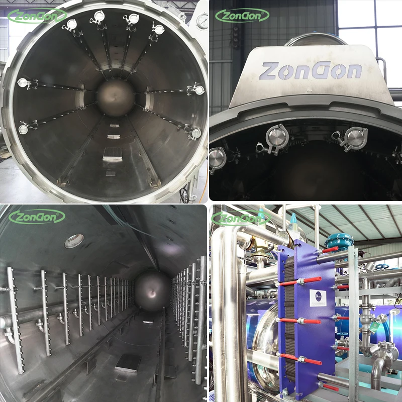 Factory Price Hot Water Pump Canner Pressure Cooker Can Pouched Foods Juice Sterilizer Retort autoclave machine