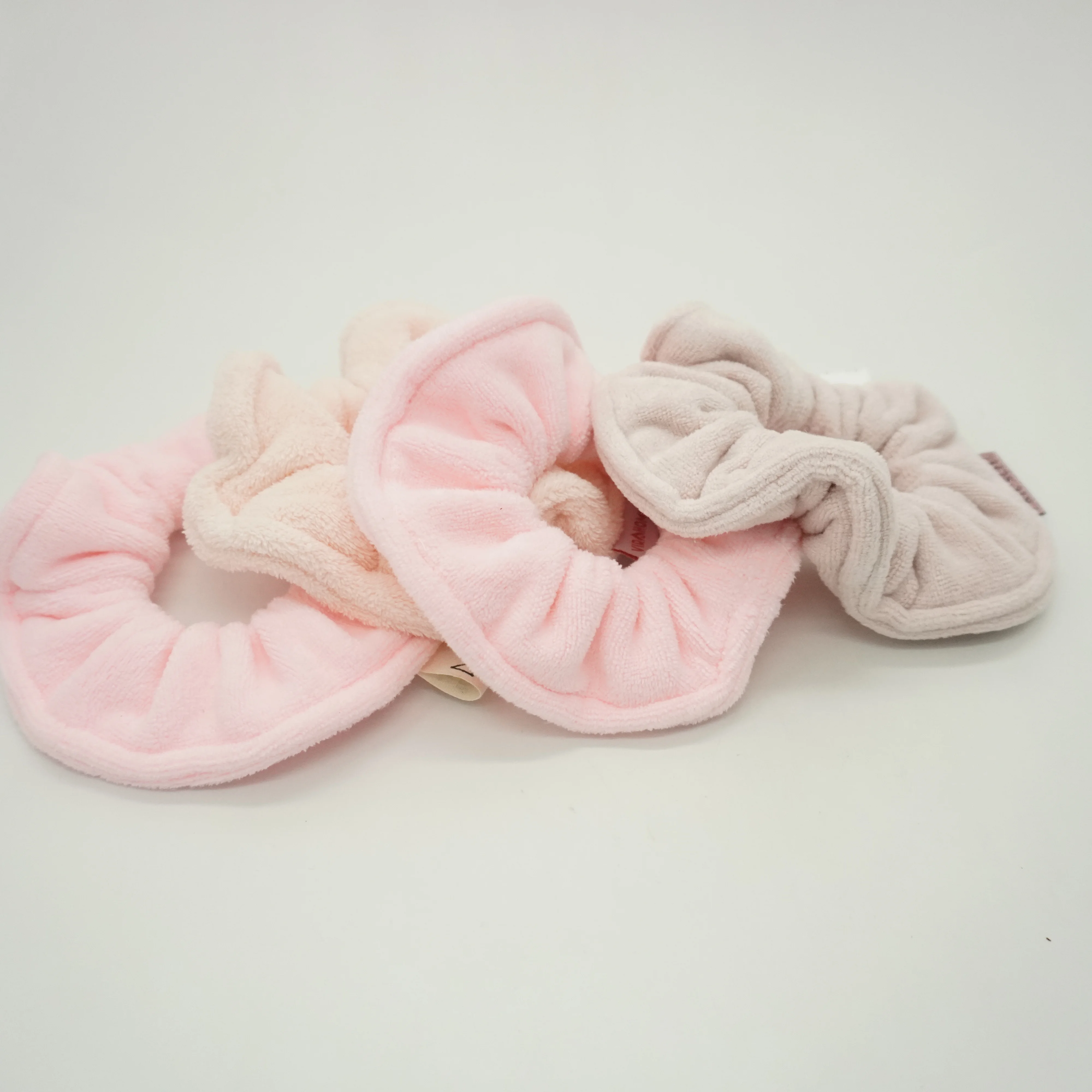 strong water absorption towel scrunchies OEM headdress terry cloth large intestine circle hair ring with a logo