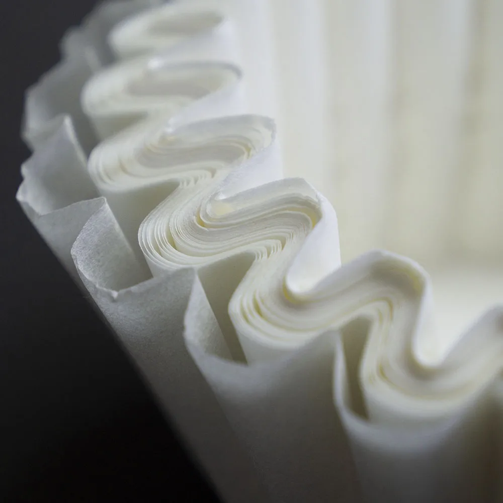 Natural Unbleached Coffee Eco-friendly Natural/white Disposable Basket Wave Coffee Paper Filter
