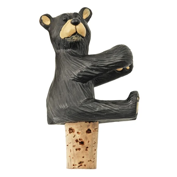 Пользовательский милый медведь, пробка для бутылки вина, Прямая поставка с завода, уникальная резиновая животная пробка для вина, пробки для бутылок вина