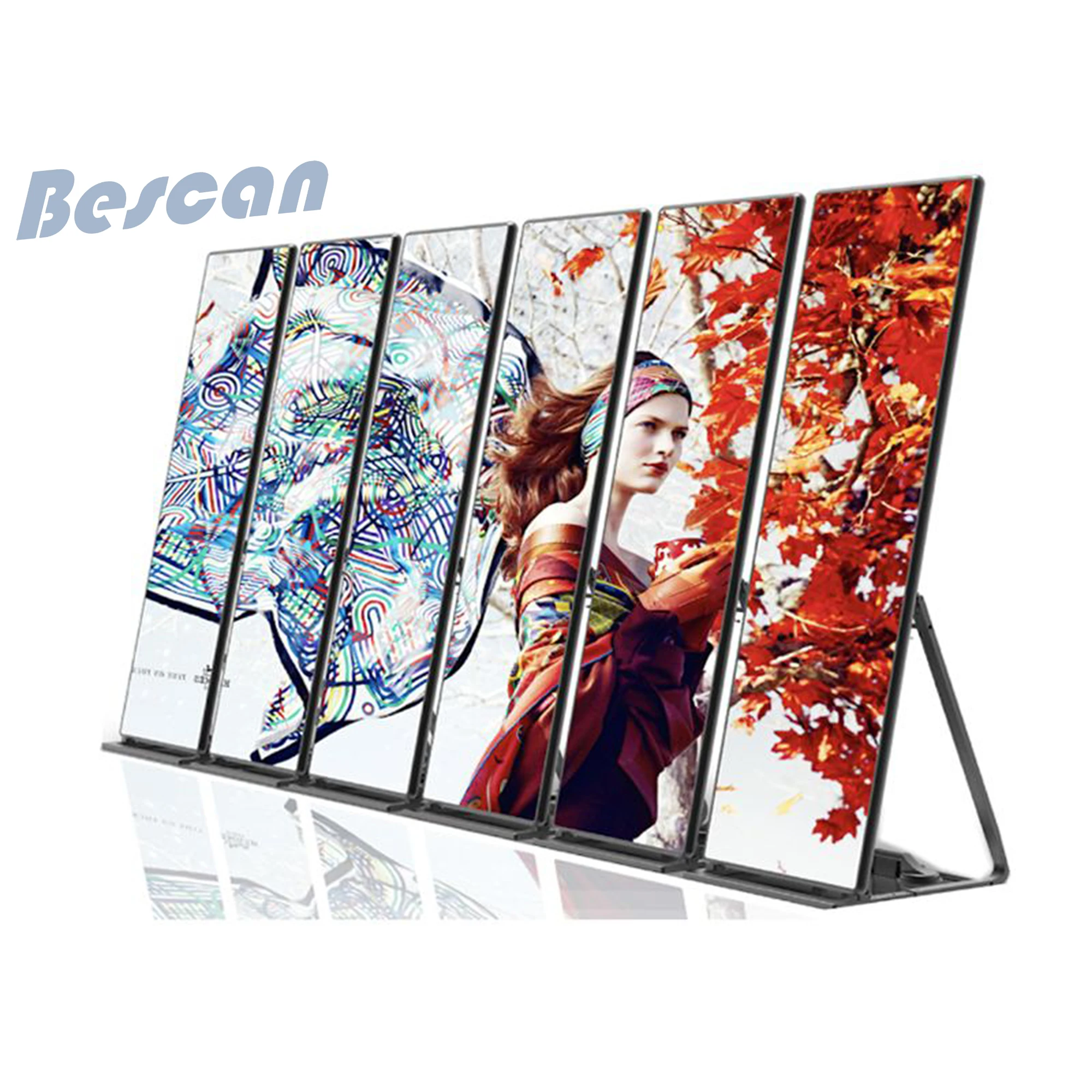 BESCAN Indoor P1.86 P2.5 P3 Portable Smart Digital Video Advertising Screen LED Poster Display