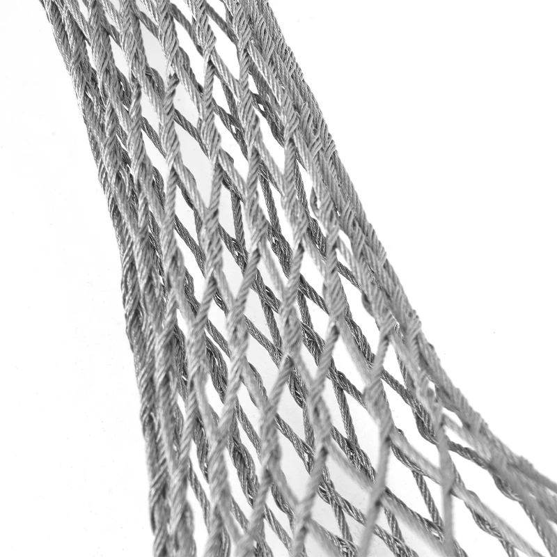 Stainless Steel Rope Mesh For Backpack And Bag Anti Falling Dropring Mesh Inox Cable Net Anti-theft Bag Black Oxide Rope Netting
