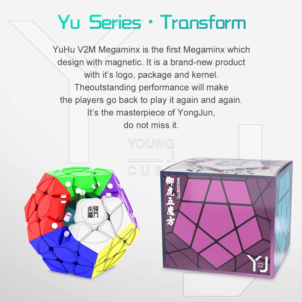 Yongjun Yuhu V2M Magnetic Puzzle Special Shape High Quality Suitable Wonder Cube For Beginners Megaminxed Cube