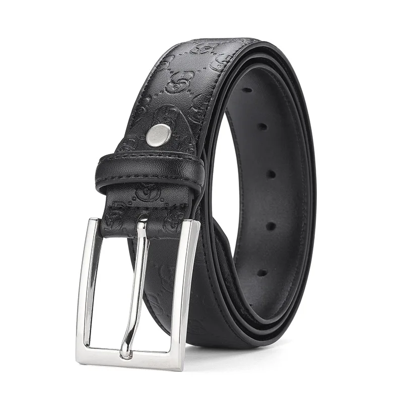 Hotsale Designer Belts Embossed Fashion Genuine Leather Belt Strap For Automatic Buckle