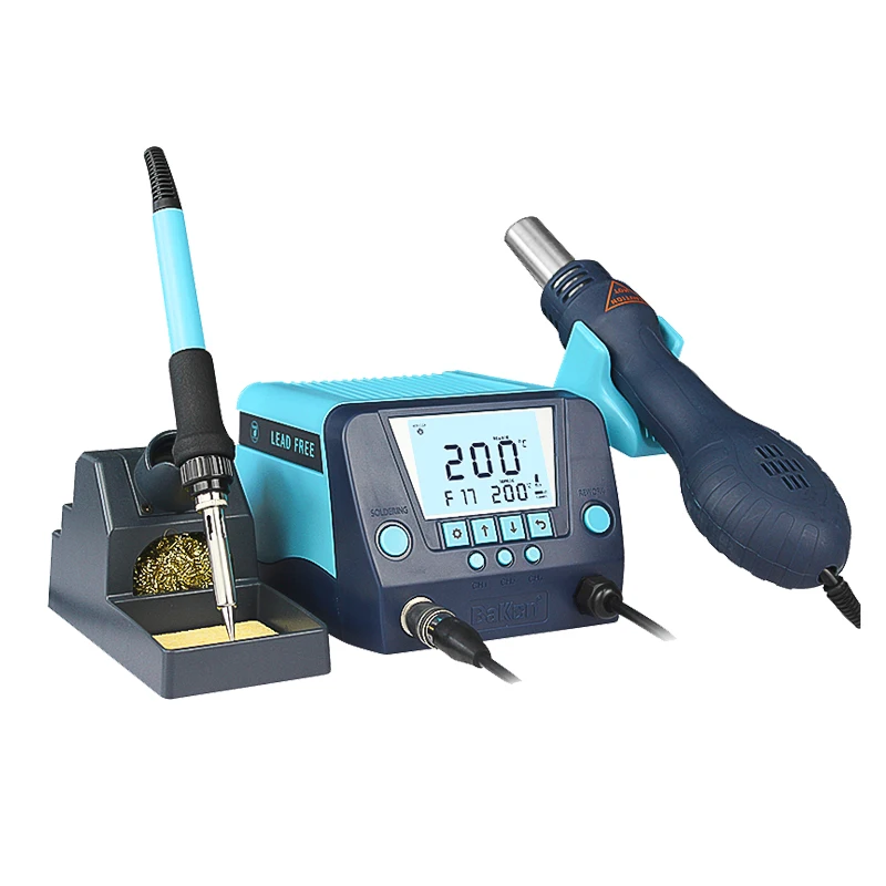 Bakon esd lead free smd rework hot air gun 2 in 1 digital electronic soldering station