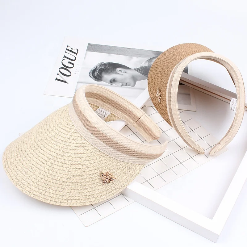 Лидер продаж, Высококачественная Складная летняя соломенная шляпа из 100% бумаги с козырьком