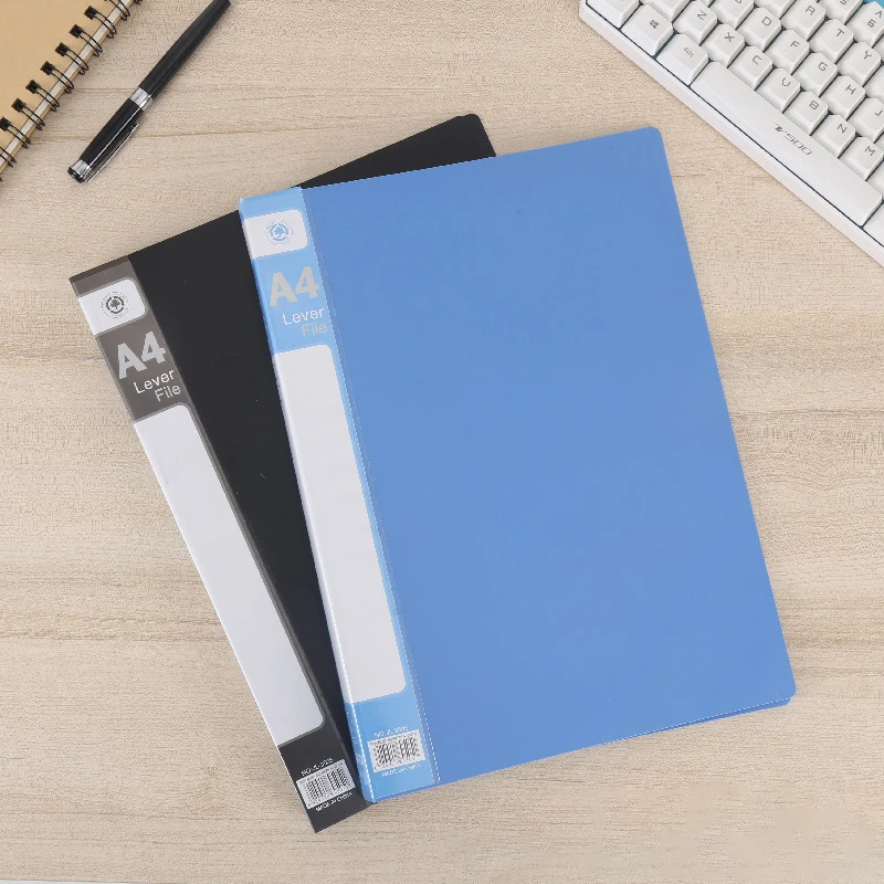 A4 Size Plastic Spring Snake Clips File Holder Poly PP Document Folder