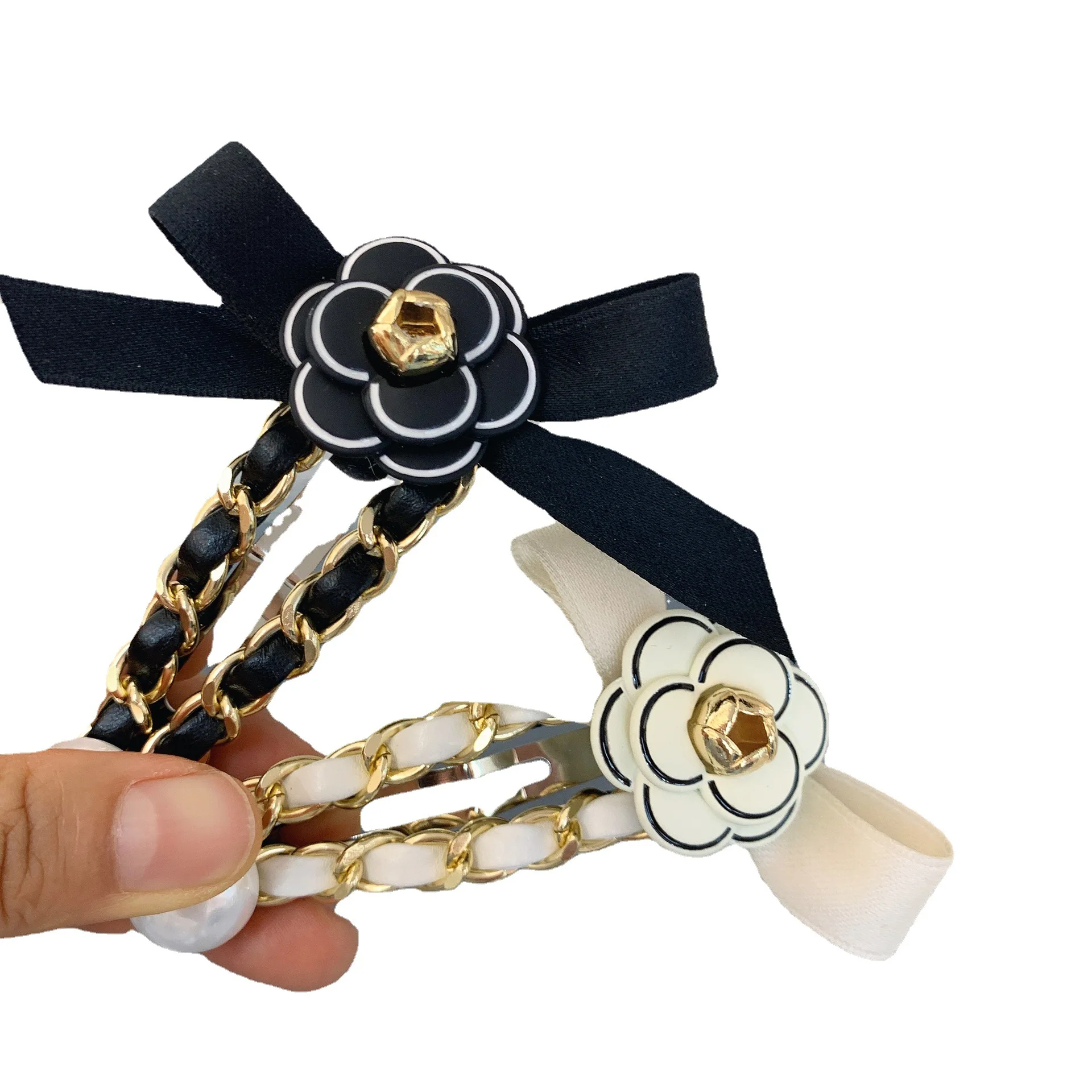 Designer Camellia Hair Clips Famous Brand Collection Hair Accessories Flower Hairgrips Hairpins Girls Fashion Headwear