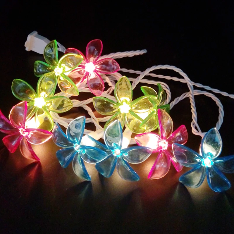 Petal string light 10 Leds warm white for spring and summer Decoration