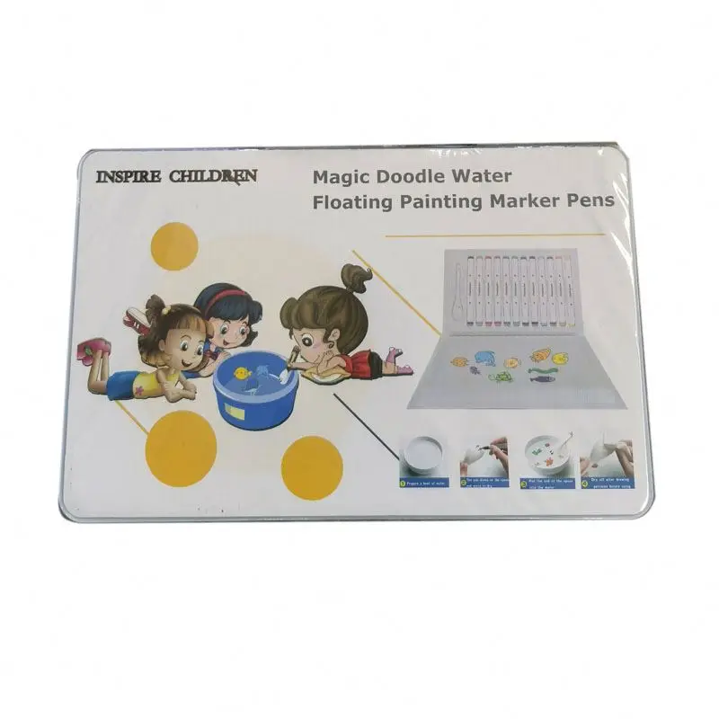 luoshan drawing Multiple colors  safe coloring painting floating marker set magnetic water floating pen
