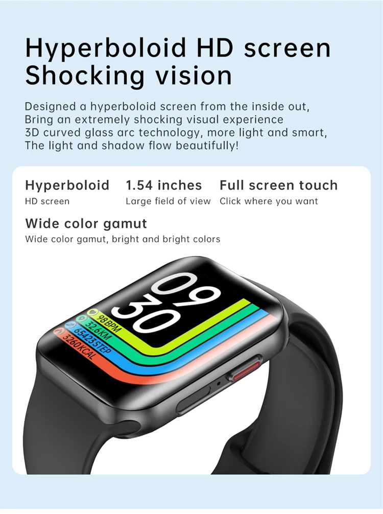 New products smartwatch T68 Pro phone call music heart rate full Curved screen true body temperature waterproof Smart Watch T68
