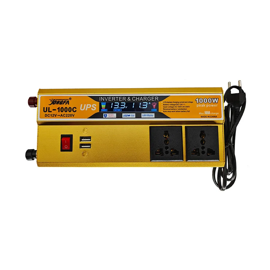 YongFa 12v ac 1000w 1000va 2000w 2000va modified sine wave invert solar invert with charger Solar Invert 220v