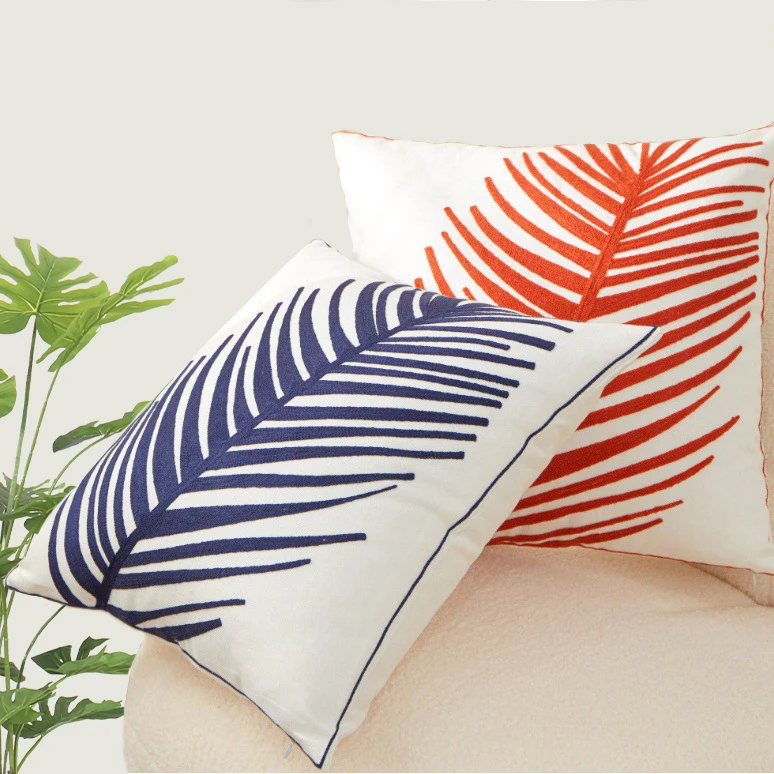 Factory Wholesale Cheap Price Embroidery Pillow Cover Accept Custom Square Amazon Hot Selling Embroidered Cushion Cover
