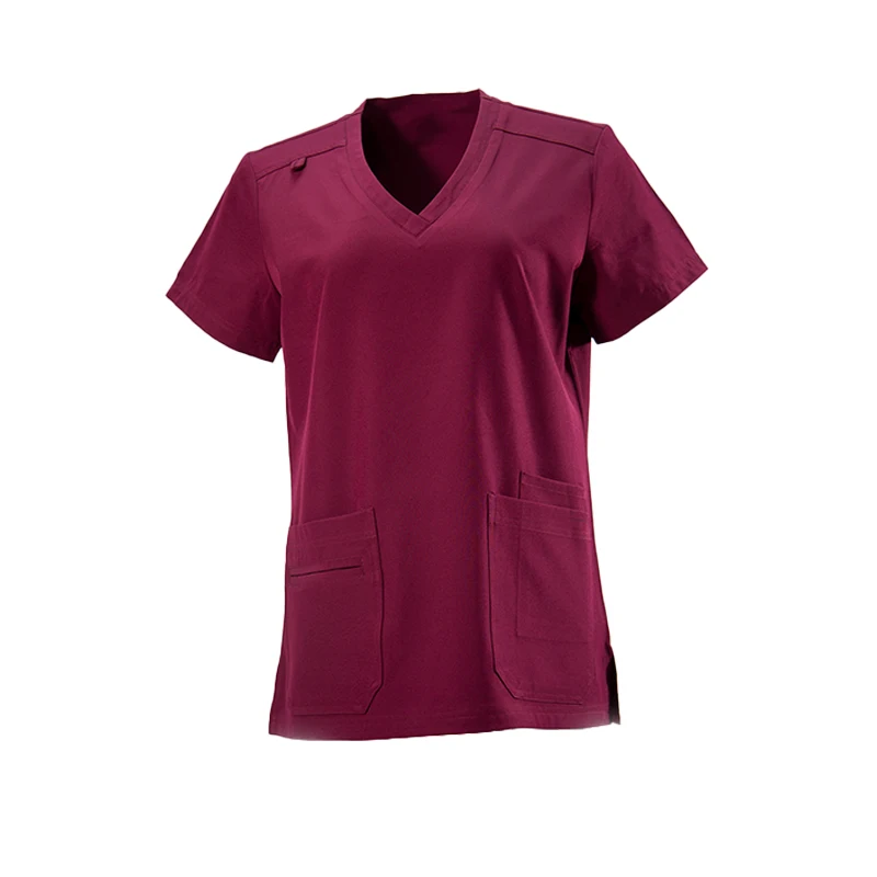 Hot Sale Custom V-Neck Short Sleeved Surgical Suit Polyester Nursing Scrubs Uniforms Sets for Hospitals Available in M L Sizes