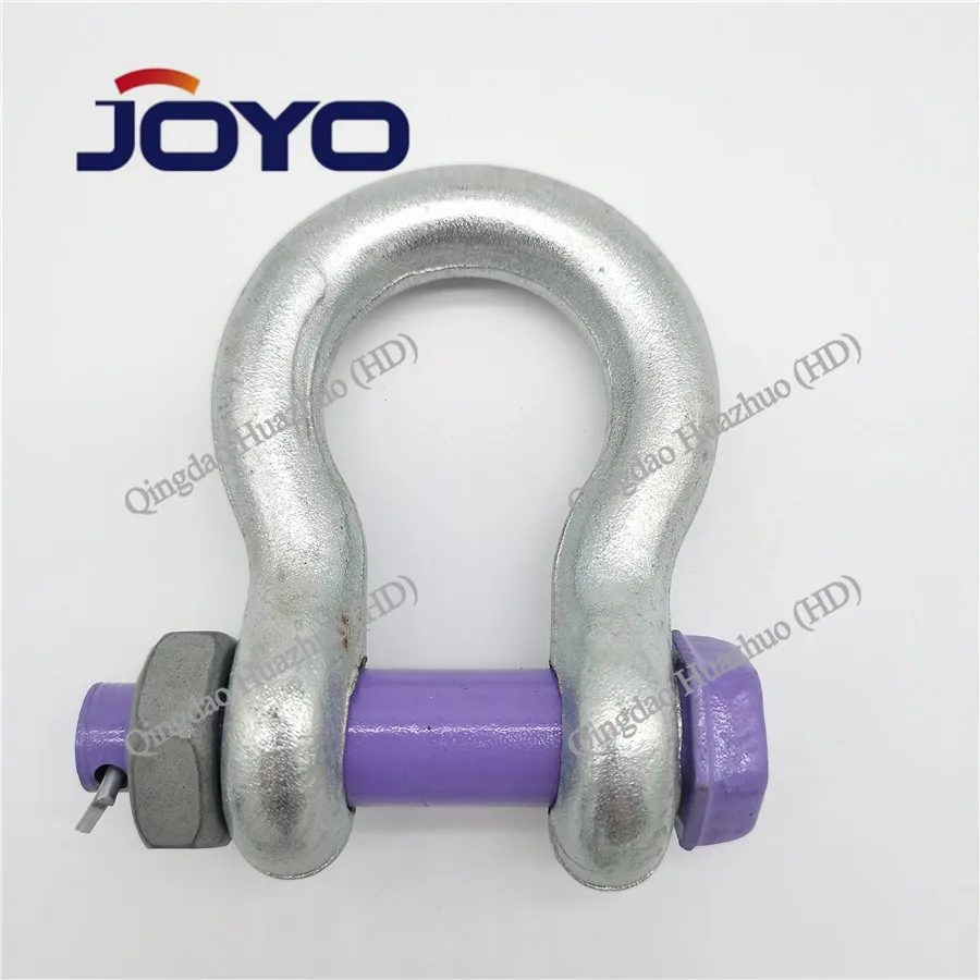 lifting shackle  drop forged  screw pin chain G210 shackle 4 times or 6 times...