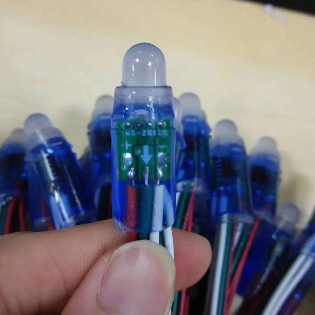 Ws2811 Led Lamp String Dc12V 0.3W 12Mm Waterproof Ip67 Smart Control Holiday Atmosphere Running Water Led Ws2811 Gradient Light