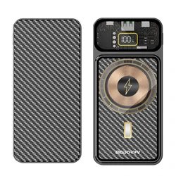 Latest Design Portable charger 12000mah Magnetic Power Bank Battery Pack Wireless chargers transparent Portable Mobile Charge