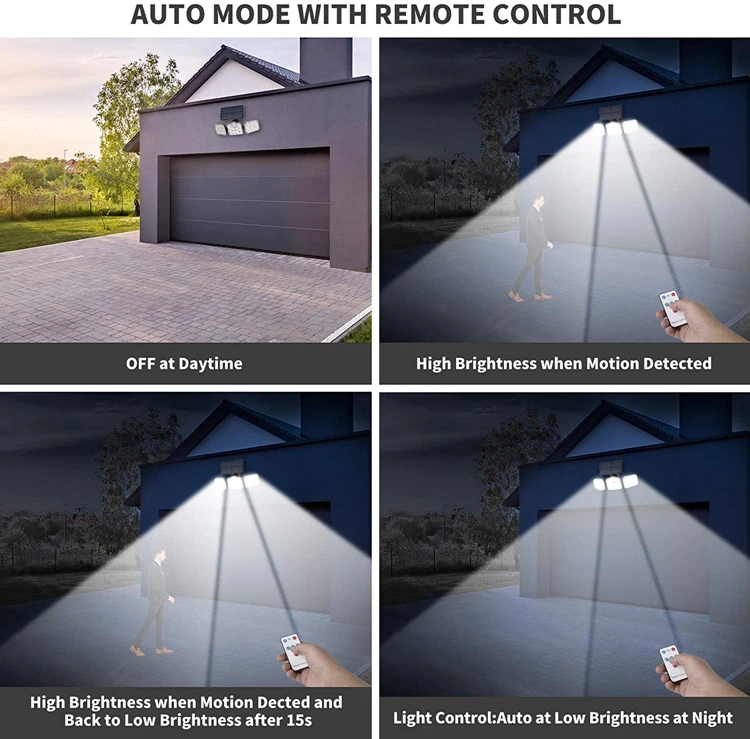 Solar Split Lights 8W 800LM  Solar Pendant Lights 138leds Solar Shed Lights PIR DIM Sensor Led Wall Security Lamp 6000K-6500K IP