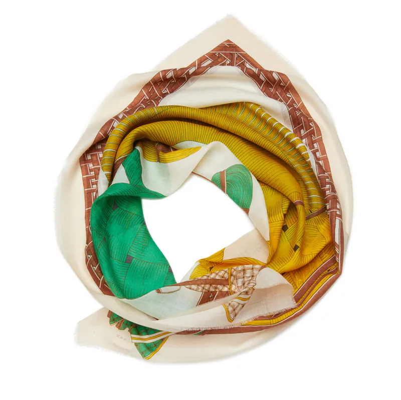 Custom Printing 100% Wool Pure Scarf Foulard En Laine 100 Cashmere Scarf Shawl for Women