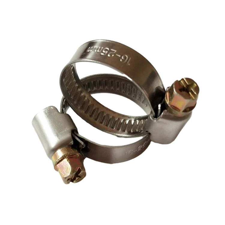 Wholesale German style worm drive clamps SS201 304 Stainless Steel 9mm band width hose clamps 25-40mm exhaust pipe clamp