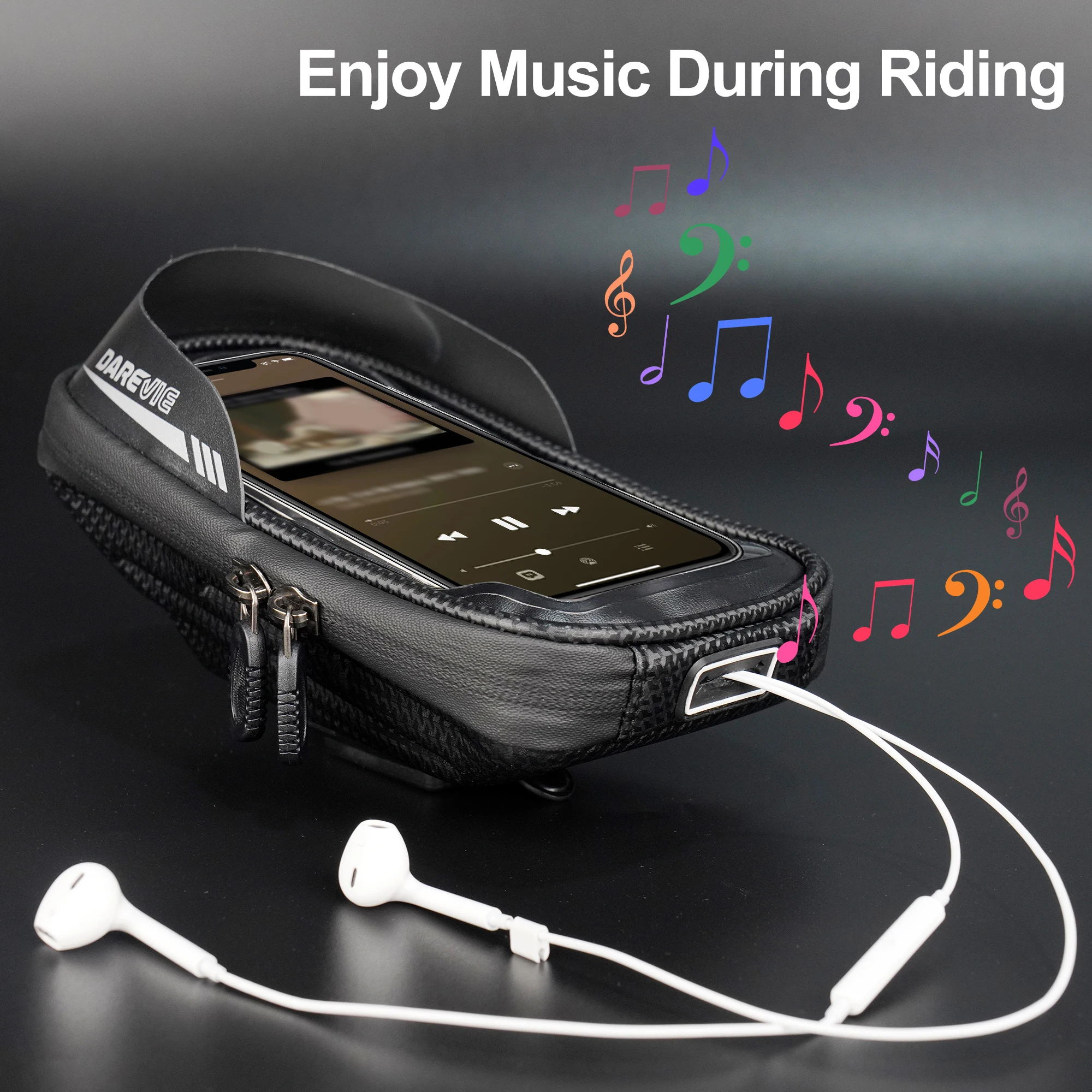 Darevie Bicycle Bags Cycling Waterproof Handlebar Bag Front Frame Top Tube Cycling Accessories Bicycle Handle Bar Bike Bags