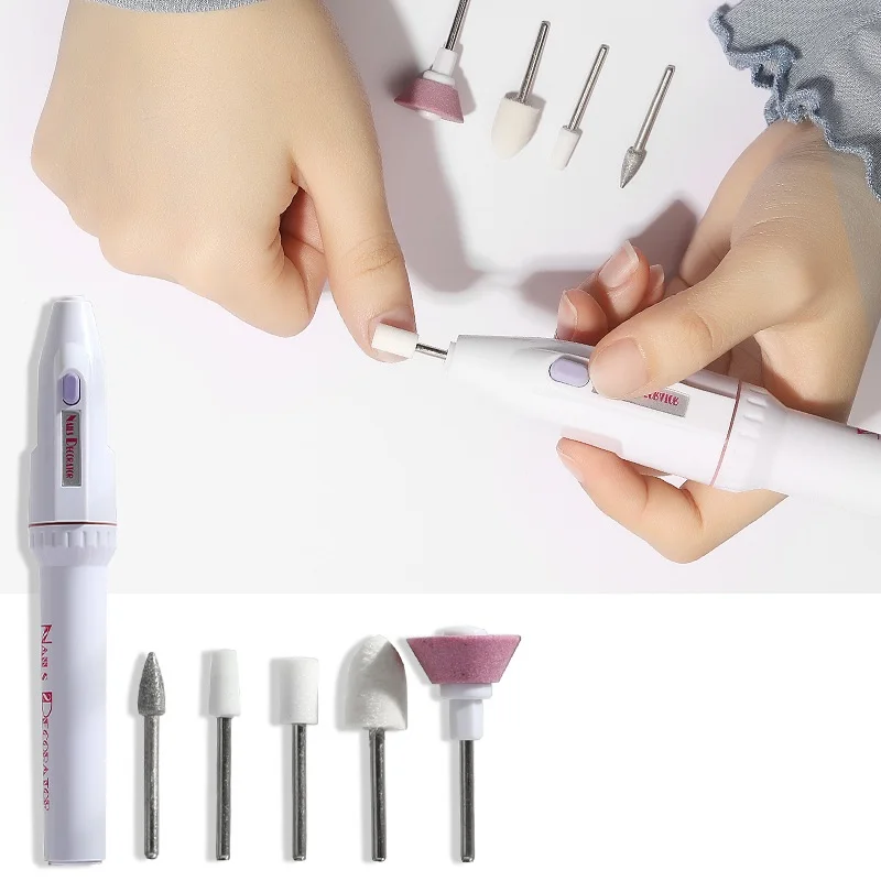 
Tstory Electric Wireless Battery Nail Drill Machine With 5 Different Head Accessories 