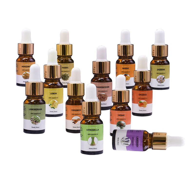 Free Sample Wholesale Custom 10ml Bottle Fragrance 100% Pure Essential Oil for Aroma Humidifier Diffuser