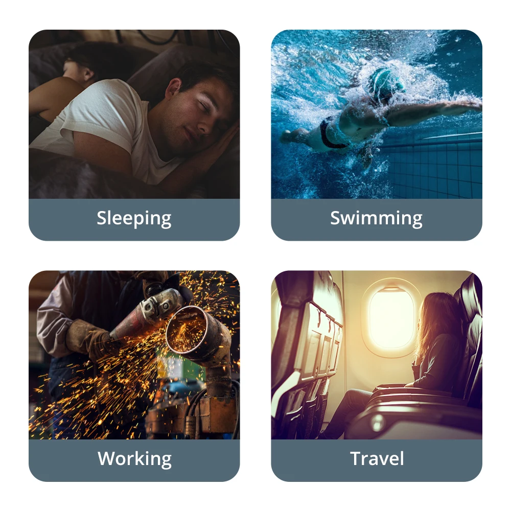 Customized Noise Reduction Ear Plugs Triple Physical Noise Reduction Skin-friendly Silicone GEL Sleeping Earplug