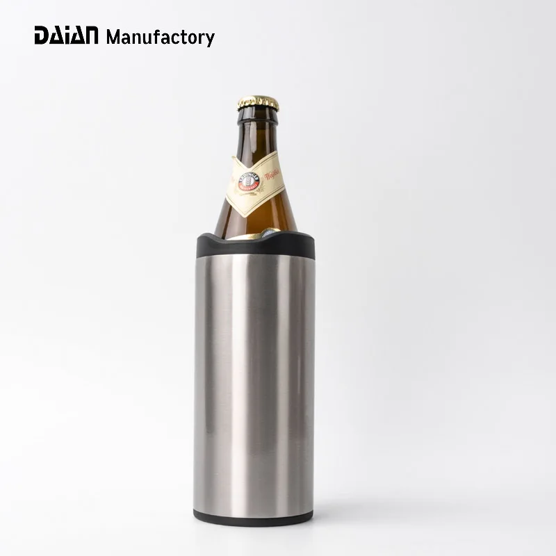 Customized 16oz Double Wall Vacuum Insulated Stainless Steel Can Beer Cooler With Beer Opener