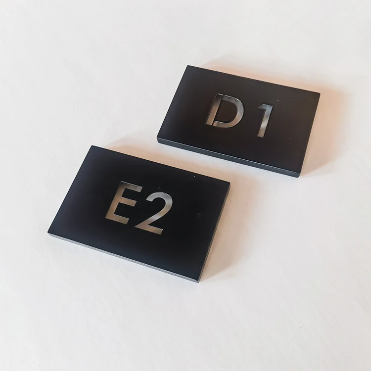 New Design Custom Waterproof Commercial Doorplate Number Embossed Door Number Plate
