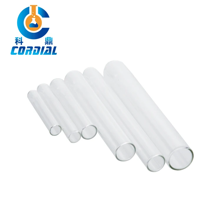 1231 CORDIAL Round Flat Bottom Test Tube Borosilicate Plastic/Glass Test Tube