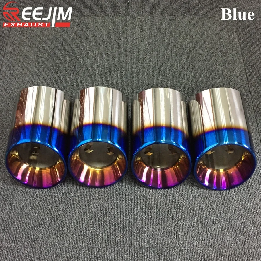 
4 Pieces 304 Stainless Steel Exhaust tips for BMW F87 M2 F80 M3 F82 F83 M4 F10 M5 F12 F13 M6 Direct Fit Universal Fit BMS Style 