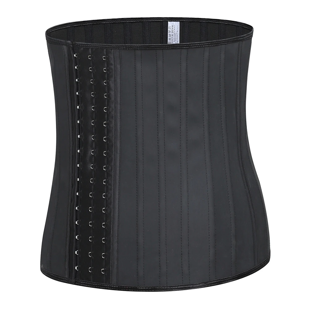 100% Latex Men Fitness Body Shaper Waist Trainer Corsets With Steel Bone Sweat Belt Sauna Suit