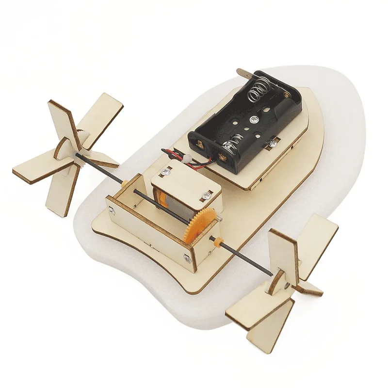 MI Science & Engineering Toys DIY Wooden Kids Toys Educational Electric Boat Learning Resources Educational Toys