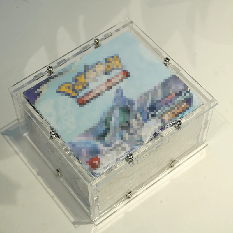 wholesale transparent pokemoned square waterproof acrylic booster box case for display only