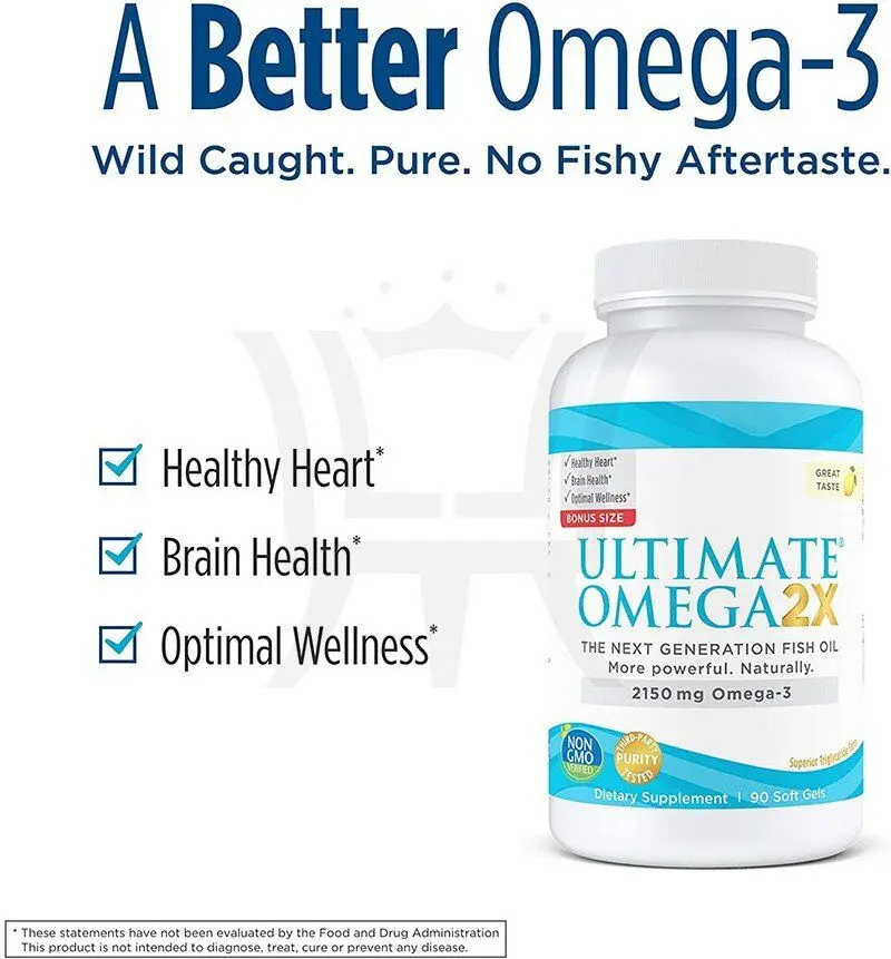 Ultimate Omega 2X лимонный аромат-Высокая мощность омега-3 Рыбное масло с EPA & DHA-стимулирует здоровье мозга и сердца-без