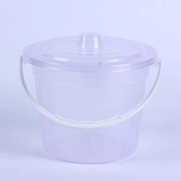 Factory wholesale 2L super hard plastic transparent art supplies draw print washing pen bucket with lid and handle
