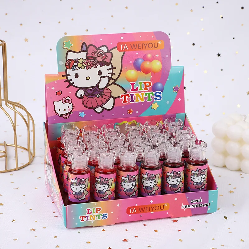 Новинка Hello Kitty блестки блеск для губ зеркало водостойкое стойкое масло макияж