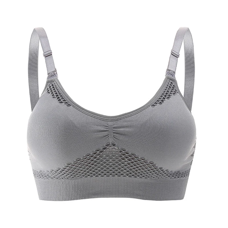 WB-25 Maternity bra Customized Double Layer Wire Free Easy Nursing Bra For Breastfeeding