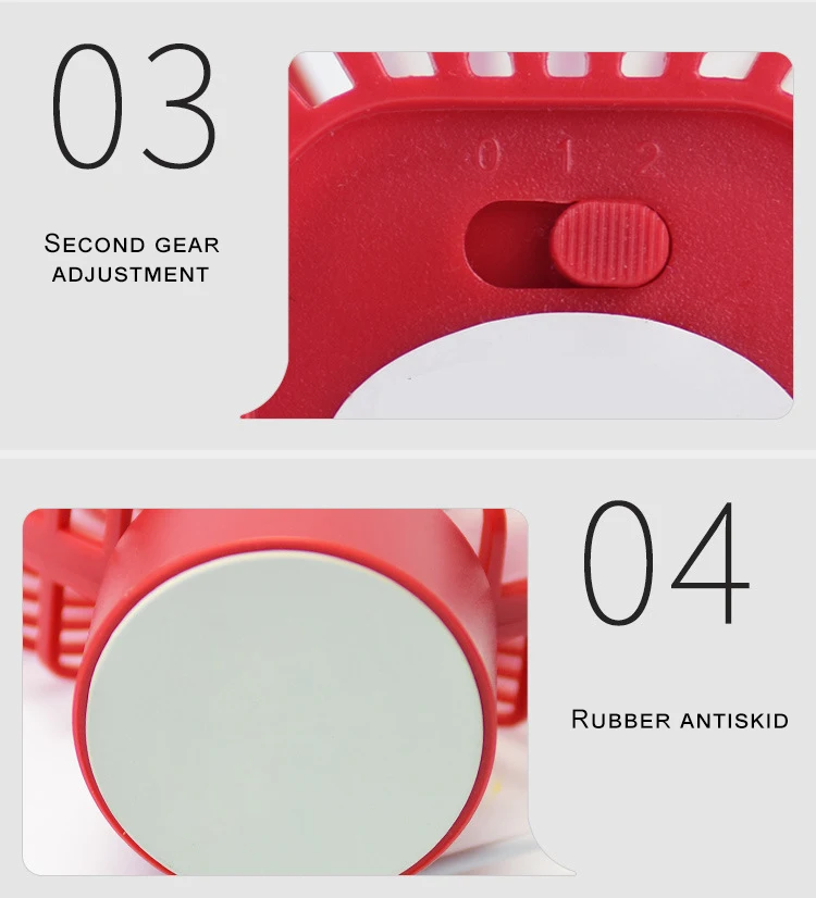 China Summer USB Mini Fan Air Cooling Table Student Dormitory Plastic Blade Charging Desktop Small Fan