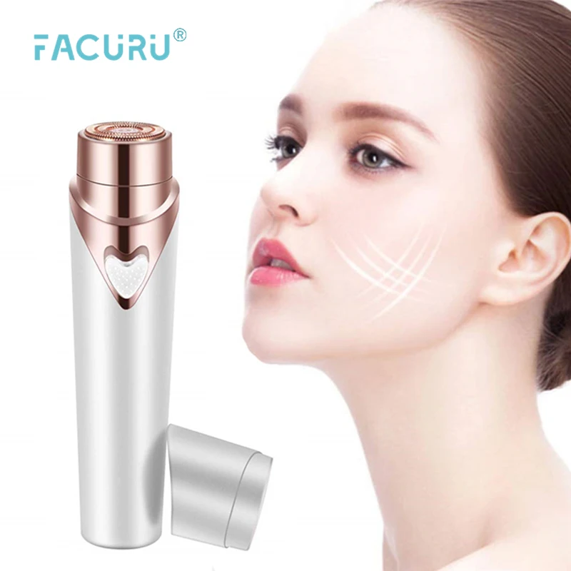 
Facuru Battery Power Double Blade Hair Remover Painless Hair Remover Face Hair Remover 