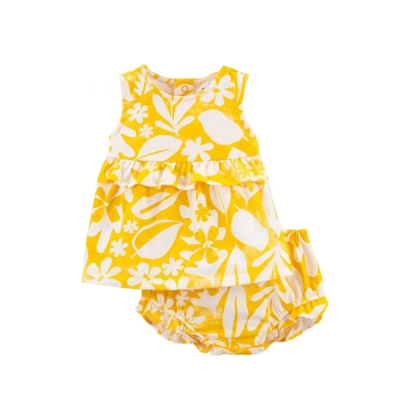 Summer 2 Piece Sets Short Sleeve Shorts Party Skirt Girls Children Clothes 6 Months Kids Suit Baby Girl Clothes 0-3 Months