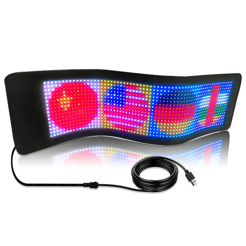Flexible Led Panel Led Display Screen For Car Taxi Soft Screen Led Displays Bluetooth App Control Led Car Sign Programmable Led