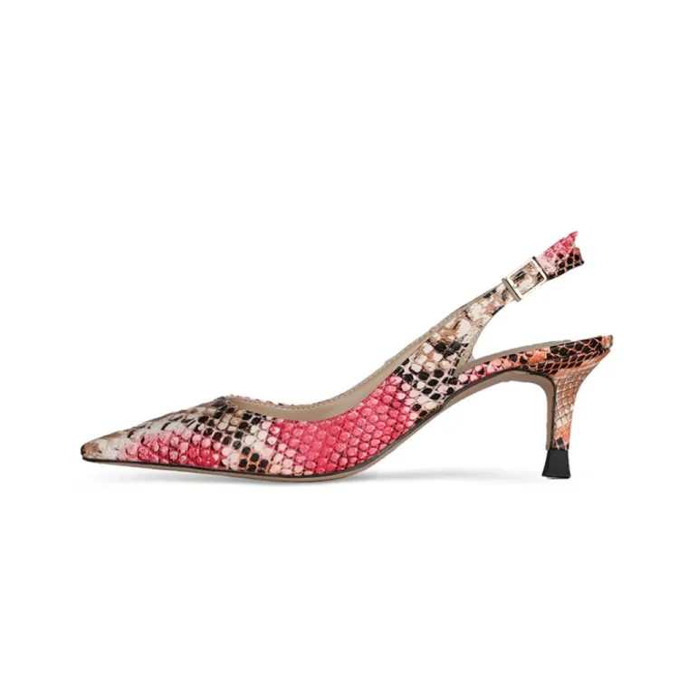 Женские кожаные туфли с открытым носком на тонком высоком каблуке