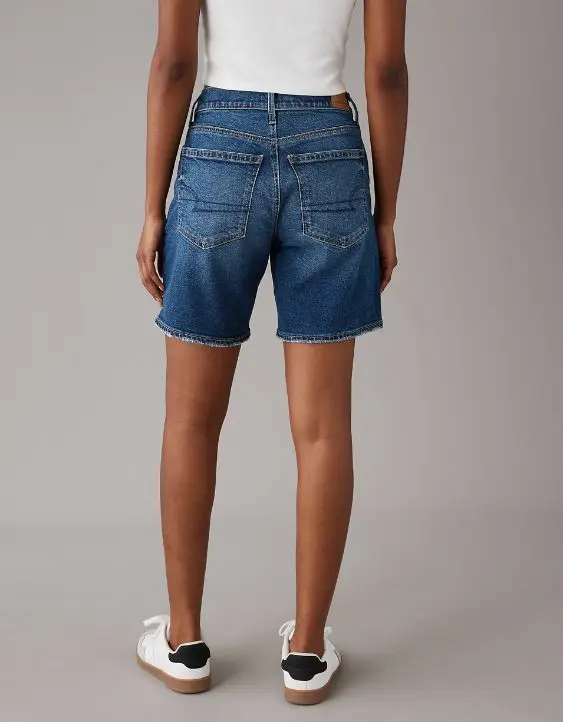 High-Rise 100% Cotton Perfect Denim Bermuda Shorts For Women Jorts 2024 Ladies Panties Trousers Custom Jeans Manufacturers