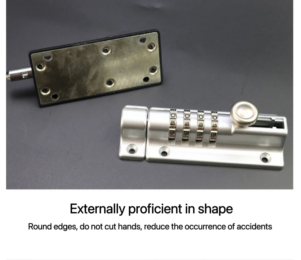 Mechanical password lock with password pin lock security and anti-theft door bolt lock