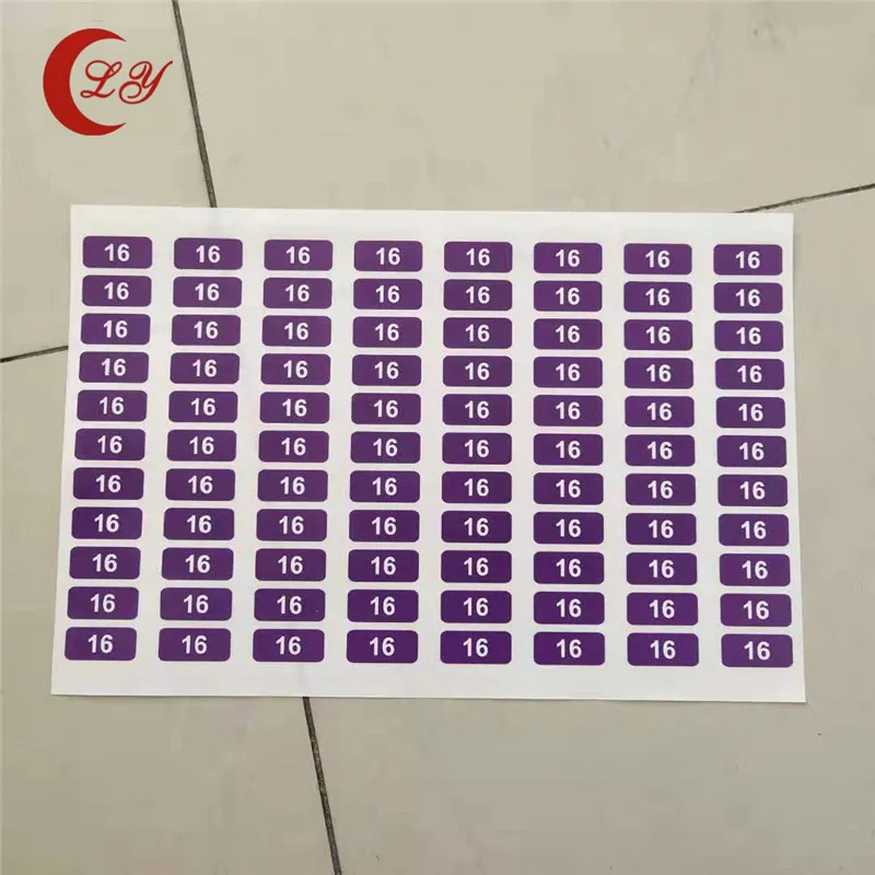 removeable transparent vinyl labels for clothing serial number barcode sticker label